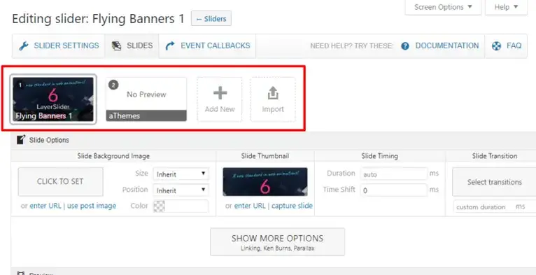 interface de controle de camada