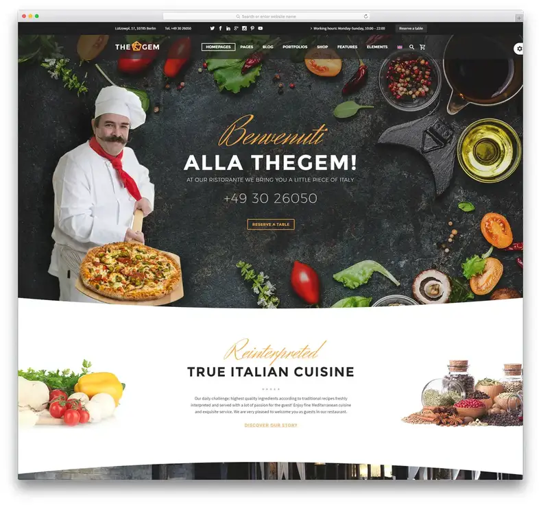 Melhor tema de restaurante WordPress