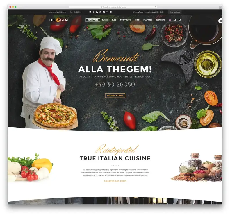 Il miglior tema del ristorante WordPress