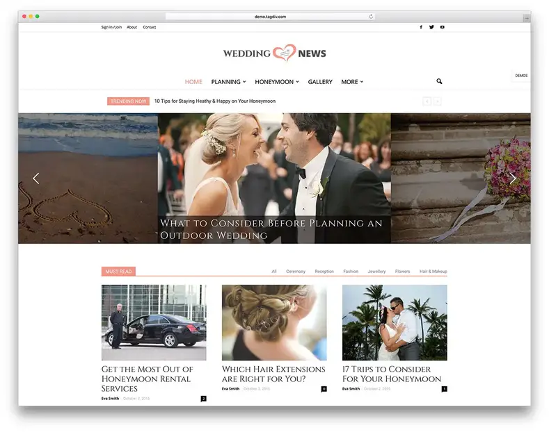 surat kabar-pernikahan-wordpress-website-template