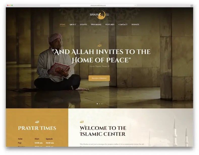 shaha tema wordpress religioso