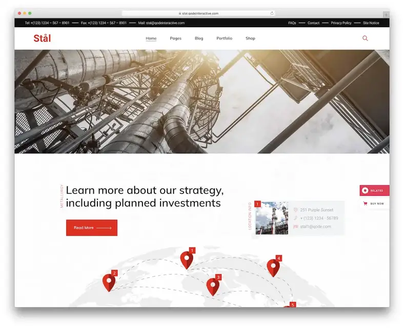 tema wordpress industrial