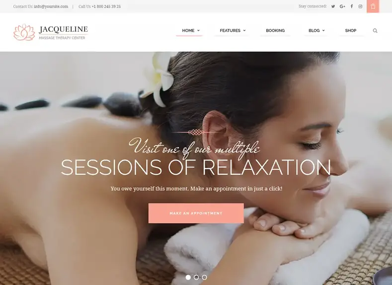 Jacqueline |  Thème WordPress pour spa et salon de massage