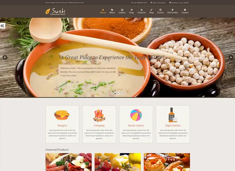 Restaurante de sushi |  Tema de comida e restaurante