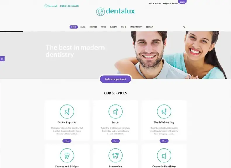Odontoiatria |  Un tema WordPress per dentisti medici e sanitari
