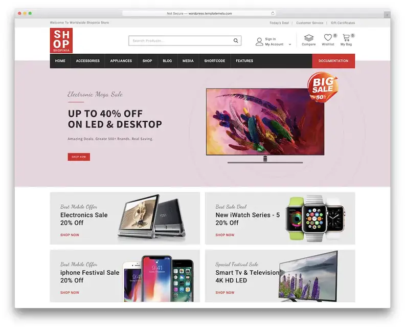 shopina wordpress cd dvd teması