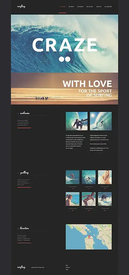 Tema WordPress Surf Club