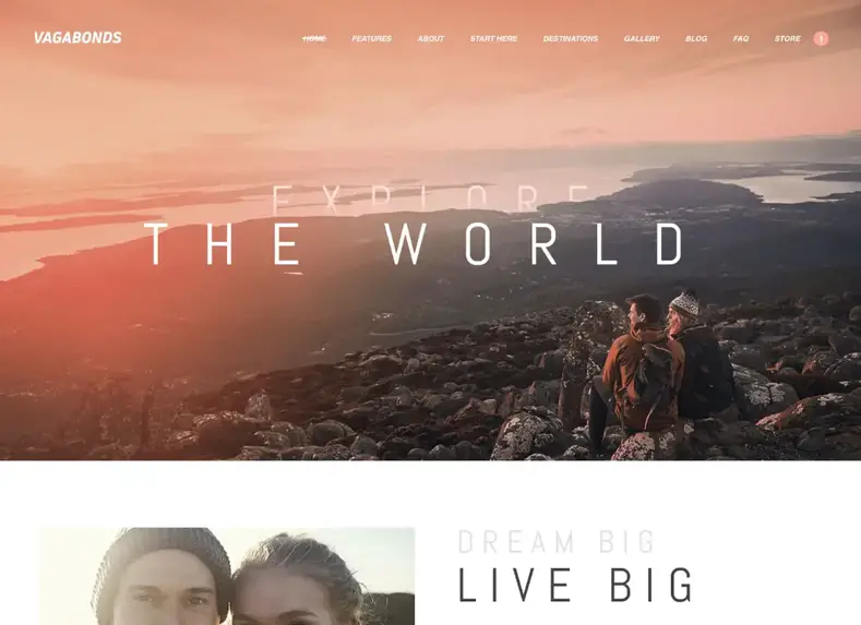 vagabundos |  Tema WordPress para blog pessoal de viagens e estilo de vida