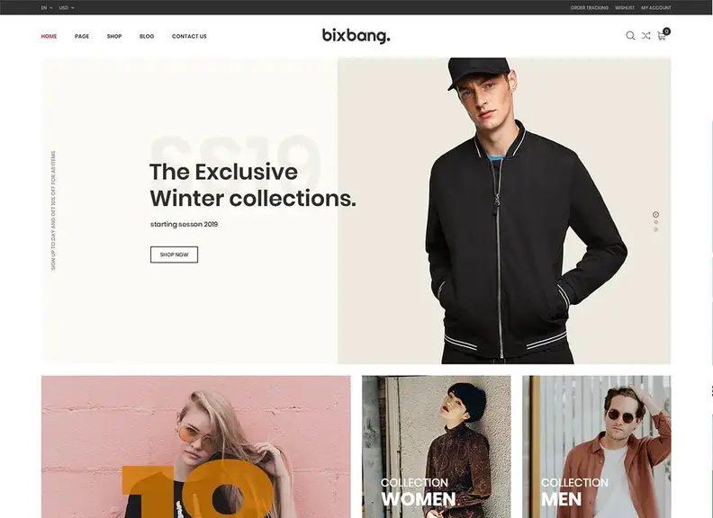 Bixbang - Tema WordPress per l'e-commerce minimalista per WooCommerce