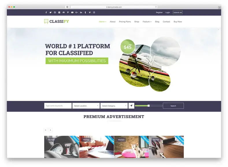 tema wordpress classificados