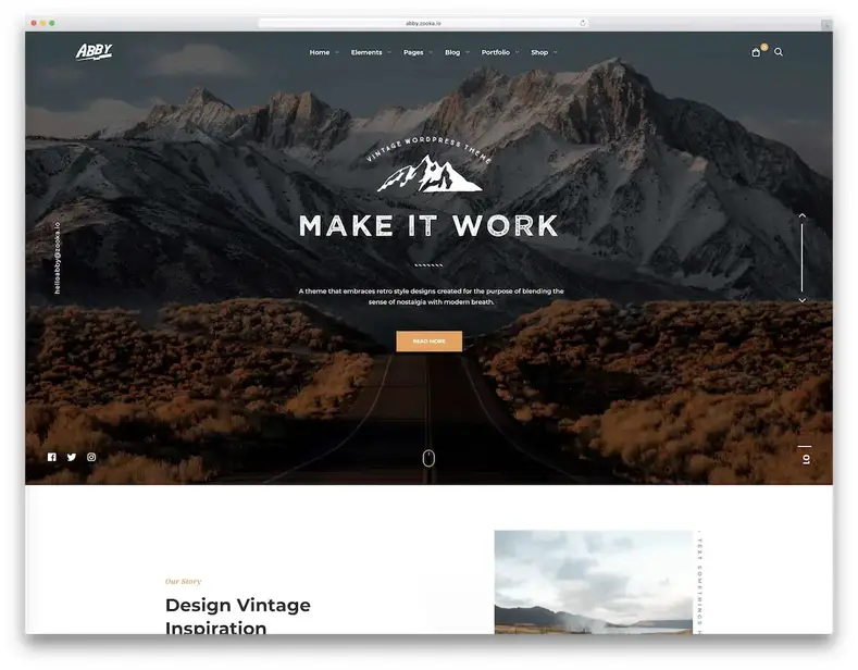tema wordpress stile vintage retrò abby