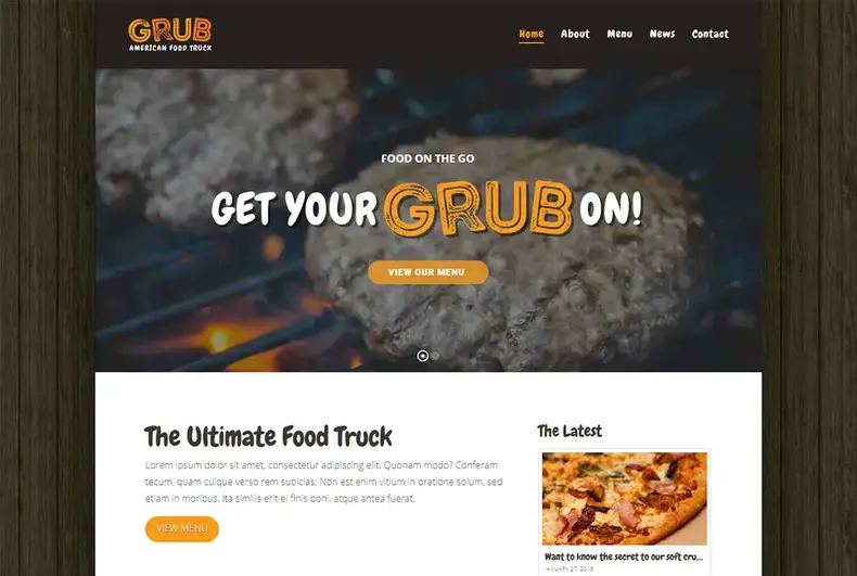 Thème WordPress pour X Food Truck