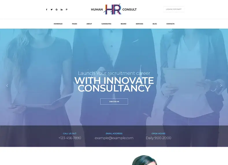 Konsultasi SDM |  Tema WordPress Sumber Daya Manusia & Rekrutmen