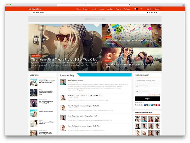socialiser-buddypress-powered-community-theme