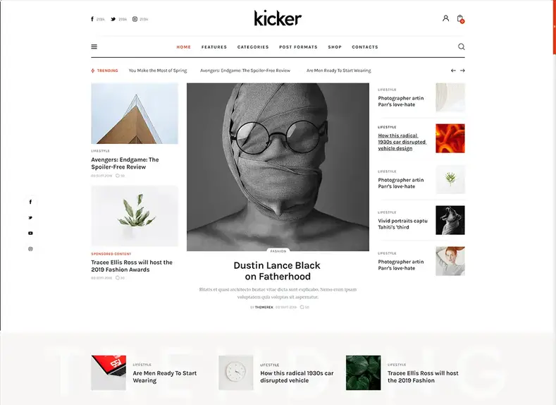 Kicker - Thème WordPress pour magazine de blog polyvalent
