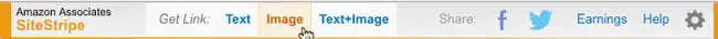 رابط صورة موقع Amazon Associates SiteStripe