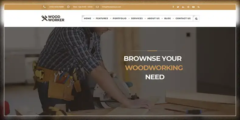 WoodWorker - Tema WordPress Pengerjaan Kayu