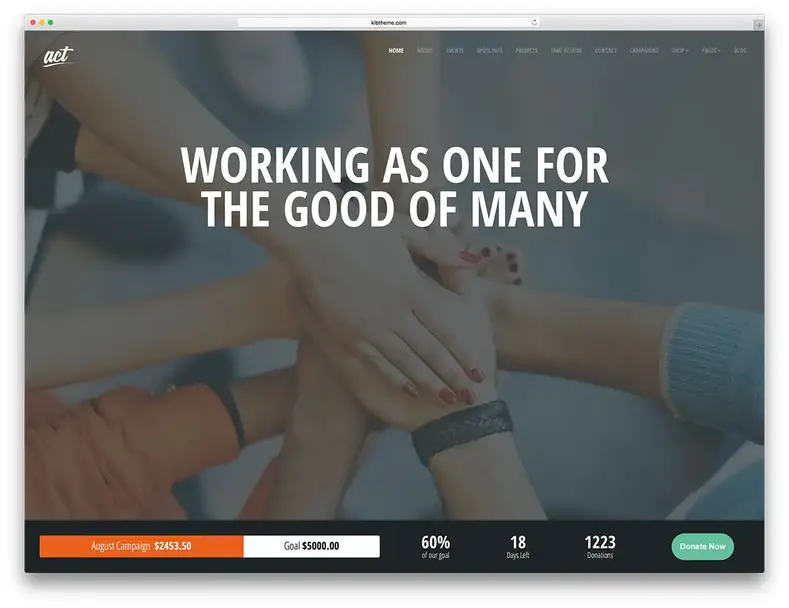 act-full-screen-charity-doation-theme