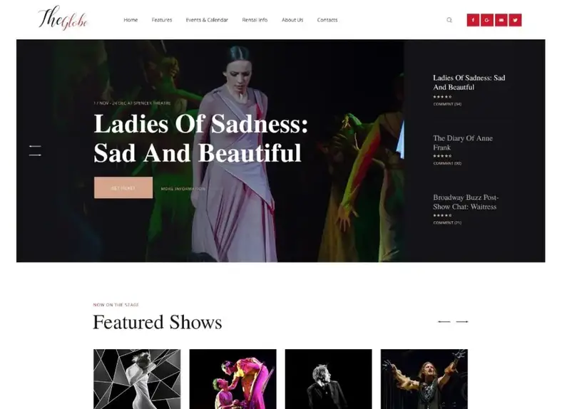 Ostende |  Thème WordPress pour l'École des arts et du théâtre