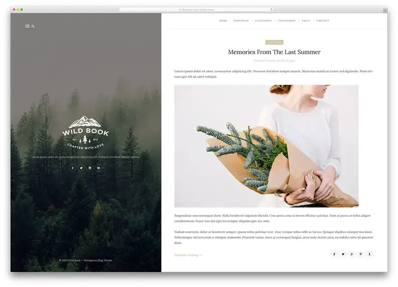 wordpress retro vahşi kitap blog şablonu.