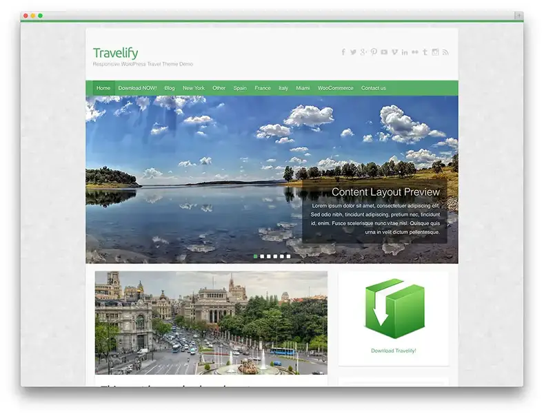 travelify - tema de viagem grátis