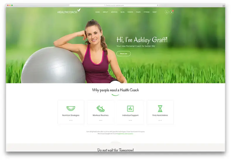 templat situs web healthcoach-sports