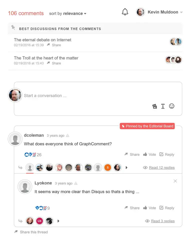 Un esempio di GraphComment