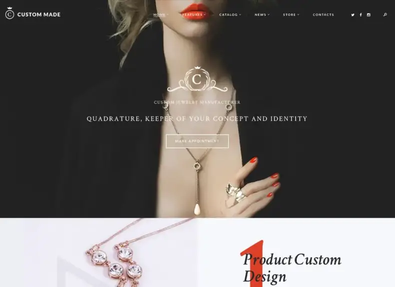 Dibuat khusus |  Pembuat Perhiasan & Toko Tema WordPress