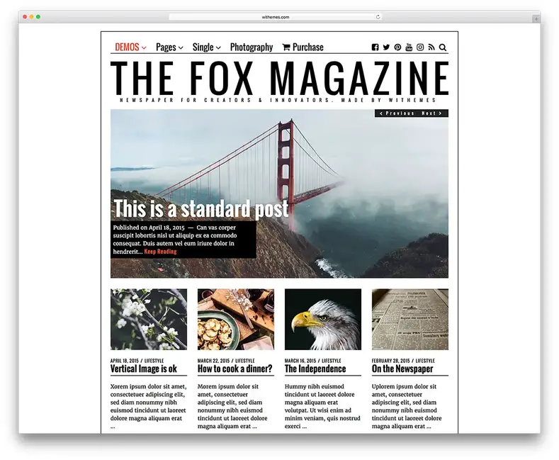 the-fox-minimal-magazine-wordpress-tema