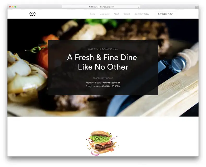 webify patisserie thème wordpress
