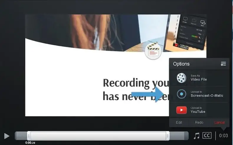 Screencast-O-Matic: Unggah Rekaman