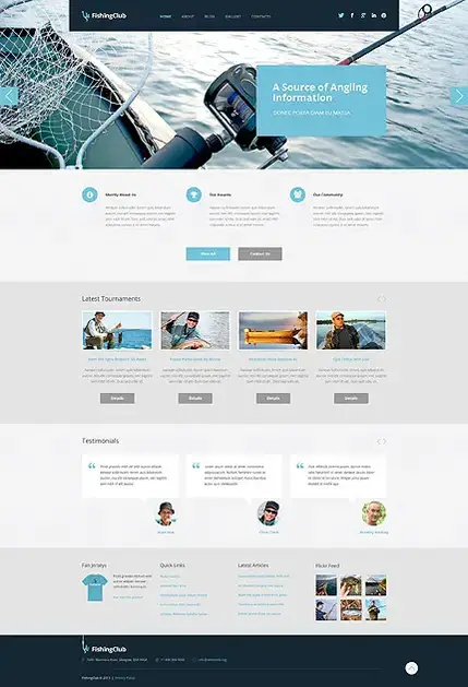 Tema WordPress de Pesca