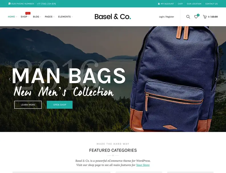 tema e-commerce di base
