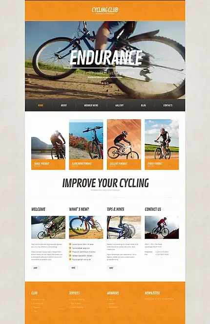 Thème WordPress responsive pour le cyclisme