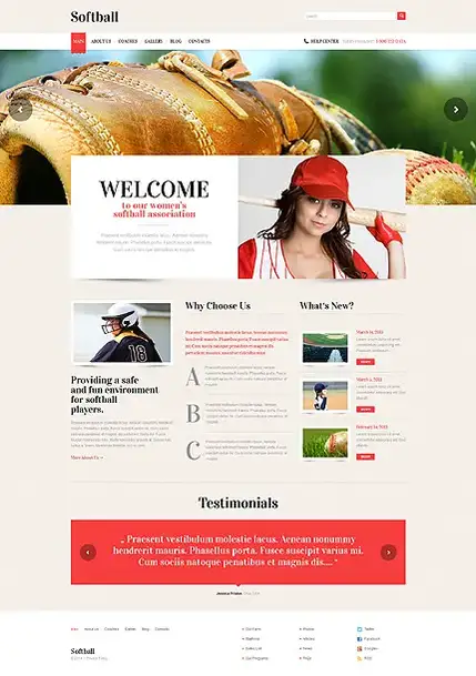 Tema WordPress de beisebol