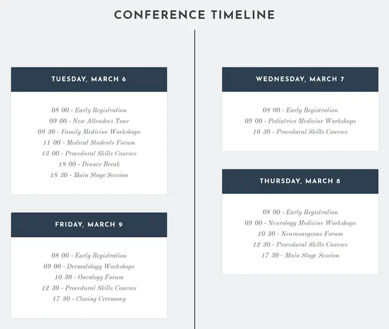 Programma della conferenza