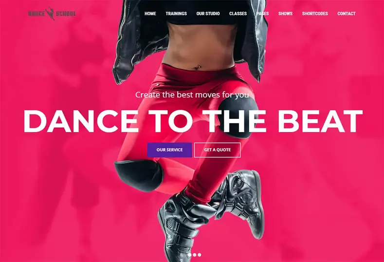 Thème WordPress pour studio de danse