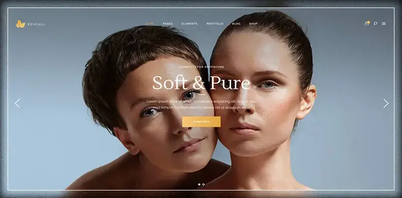 Kendall - un thème élégant pour les spas, les salons de coiffure et les salons de coiffure