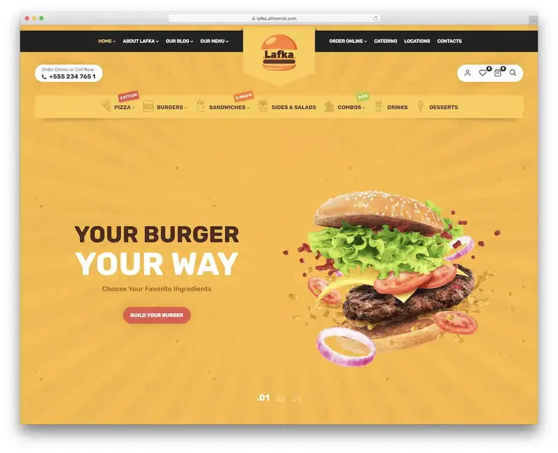tema de restaurante lafka wordpress