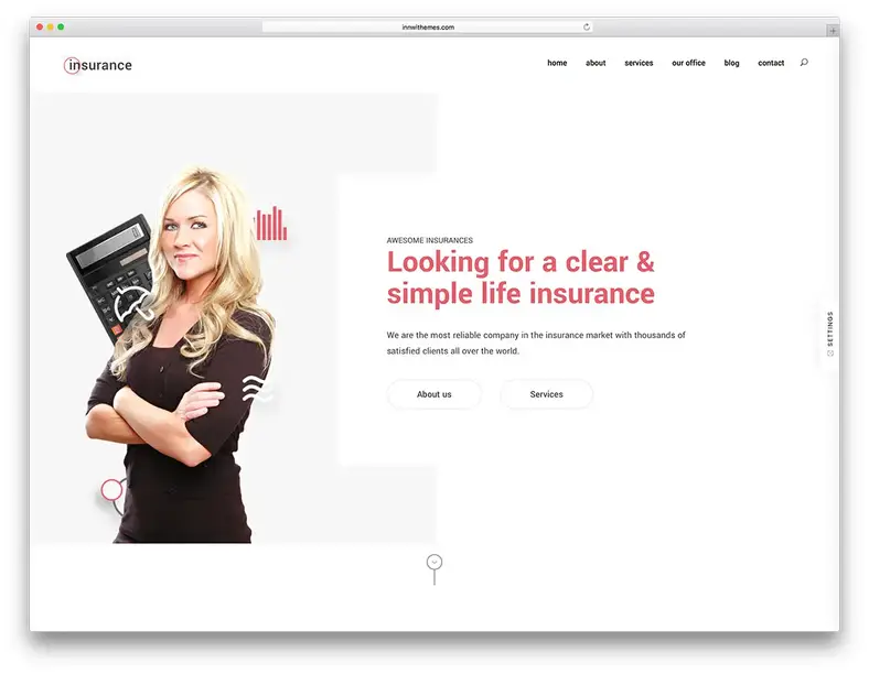 Tema WordPress de Seguros