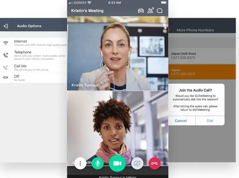 GoToMeeting: kualitas audio dan video