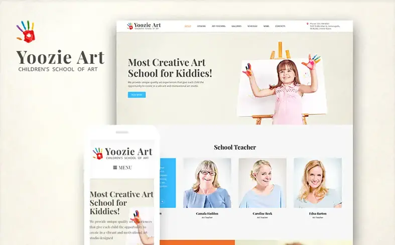Çocuklar, okul ve anaokulu için WordPress teması