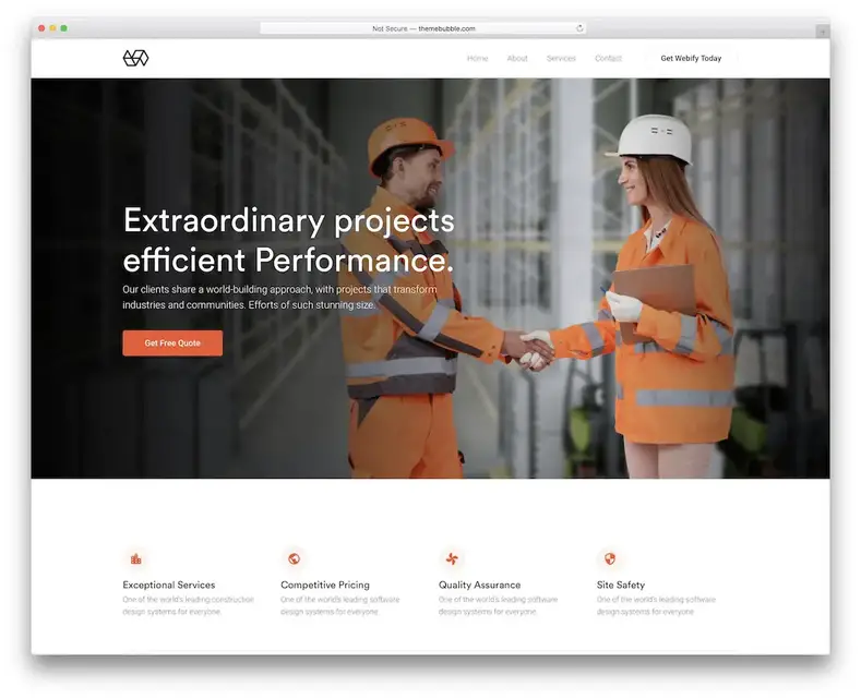 tema wordpress industrial webify