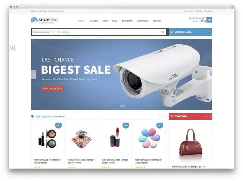 loja universal de compras wooCommerce