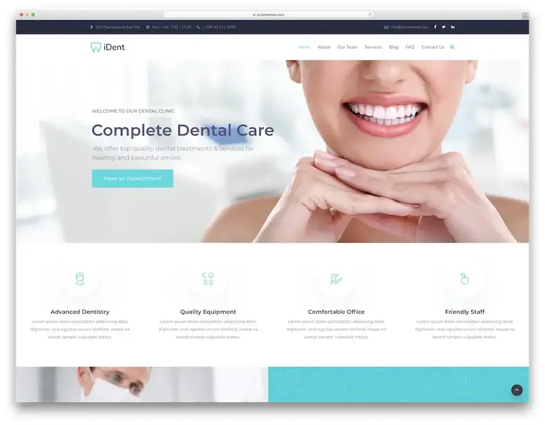 tema dentista wordpress ident