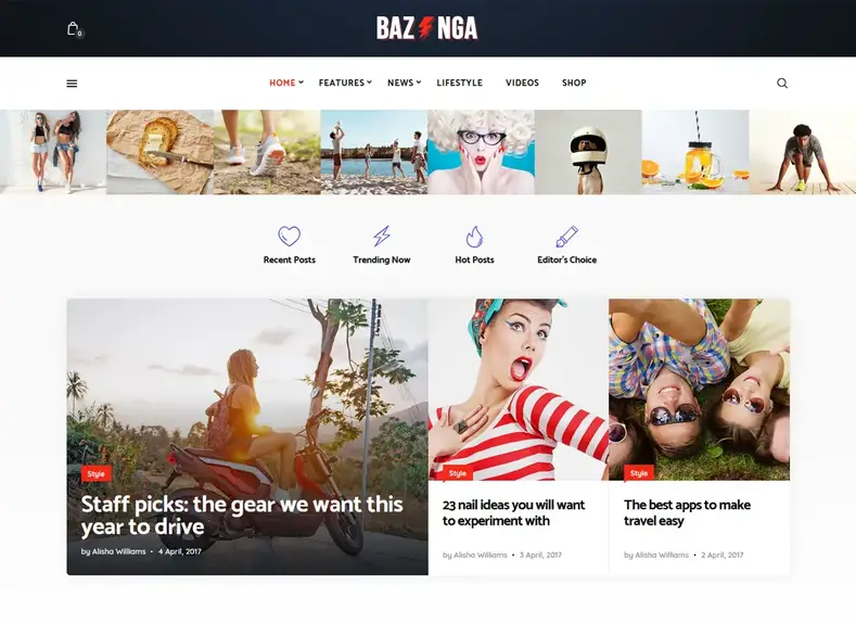 Bazinga |  Thème WordPress pour magazines et blogs viraux