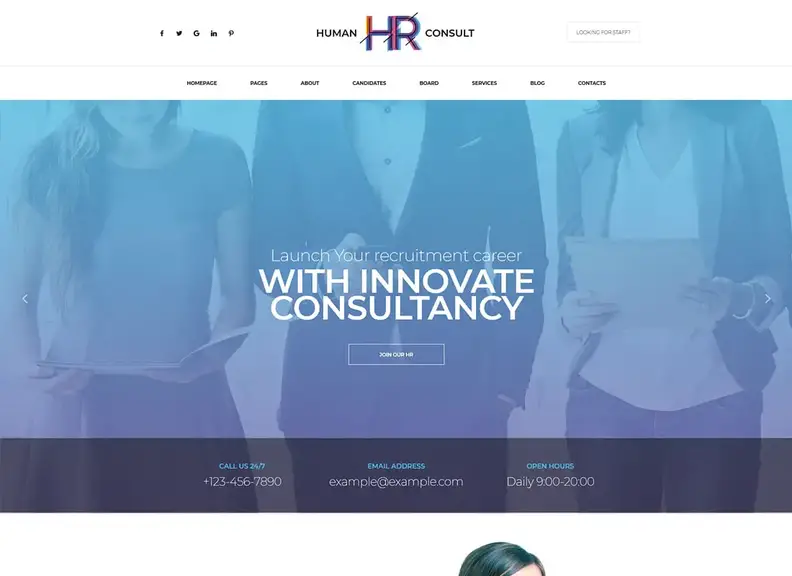 HR Human Consult - İK ve İşe Alım WordPress Teması