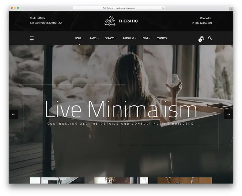 thème wordpress de design d'intérieur theratio