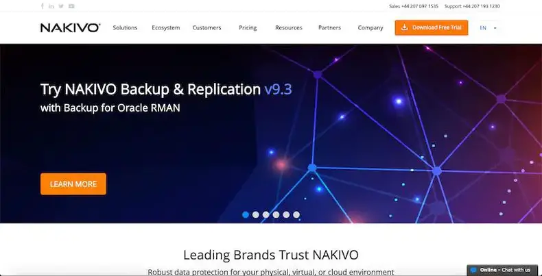 NAKIVO حل النسخ الاحتياطي الموثوق