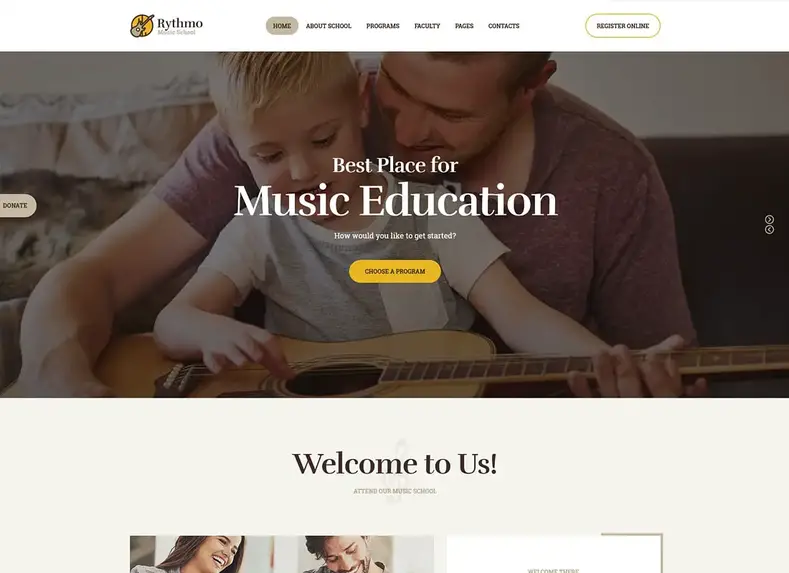 ritmo |  Tema WordPress per la scuola di musica